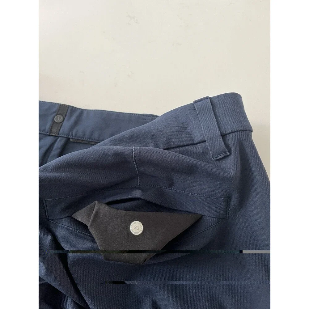 Lululemon ABC Slim-Fit 5 Pocket Pant Warpstreme size 33 in Navy